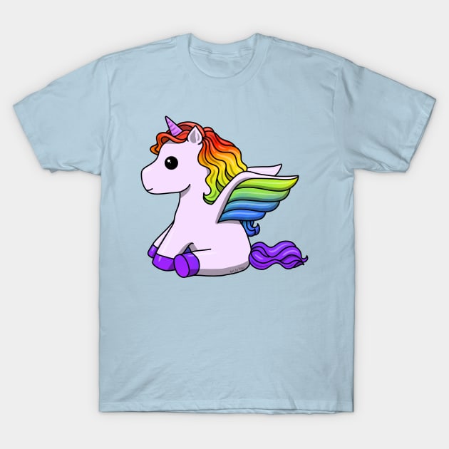 Rainbow Unicorn T-Shirt by Art by Veya